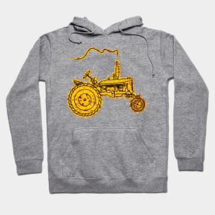 silhouette of an old farming machines Hoodie